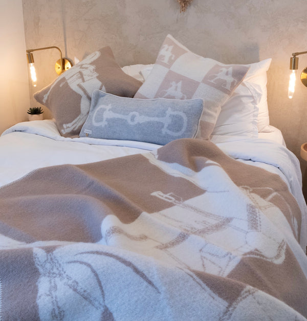 Ull Cashmere kudde Retro Ljusgrå