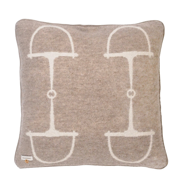 Lyxkudde i 100% Nyzeeländsk Lammull Beige Melange Classic