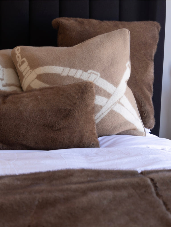 Halter NZ ull kudde Nougat