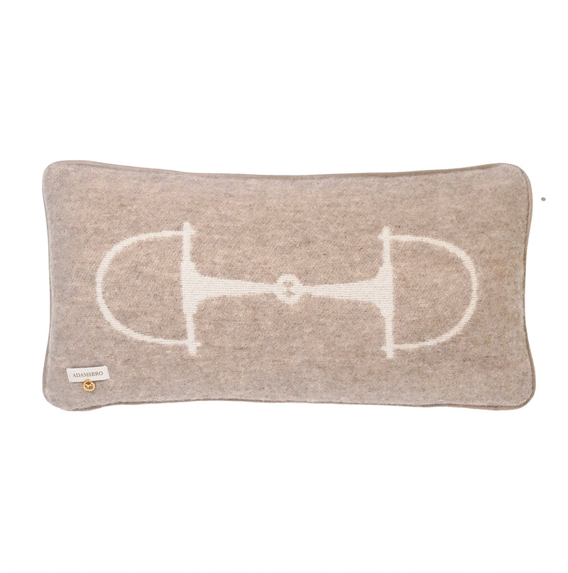 Lyxkudde i 100% Nyzeeländsk Lammull Beige Melange