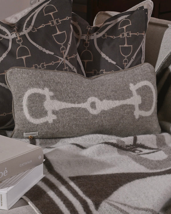 Lyxkudde i 100% Nyzeeländsk Lammull Retro Beige Melange