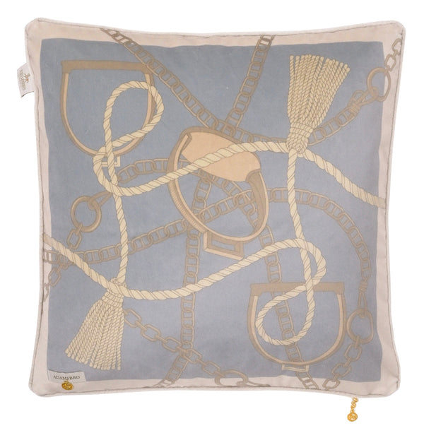 CHAIN Sammets kudde Light blue
