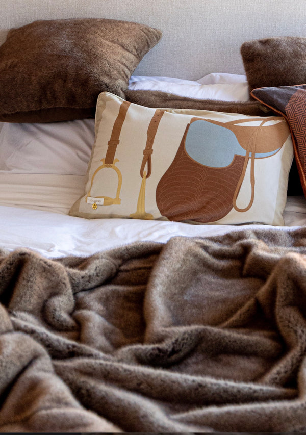 Heritage Saddle kudde Browns 60 x40 cm