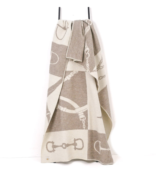 Pläd – CLASSIC BIT i Nyzeeländsk lammull melange beige