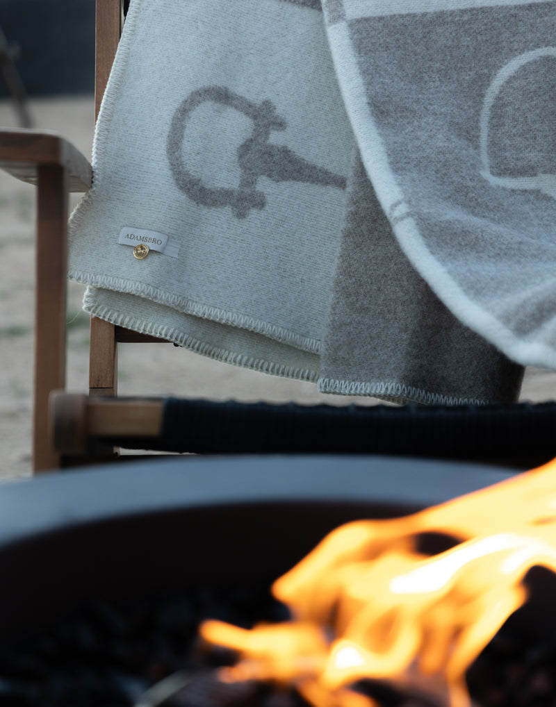 Pläd – CLASSIC BIT i Nyzeeländsk lammull melange beige