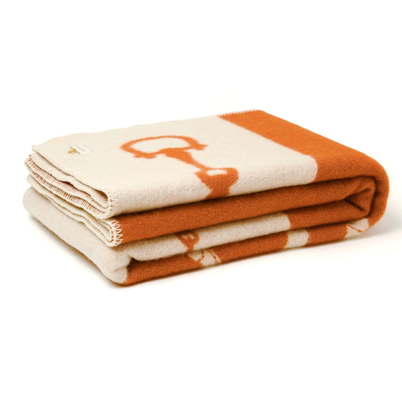 CLASSIC BIT PLÄD RUST ORANGE NZ WOOL