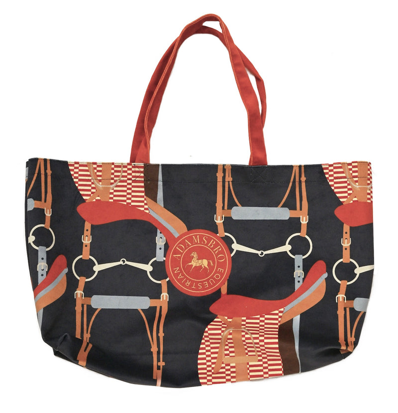 Mjuk Shoppingväska i Sammet – Bridle- Navy design