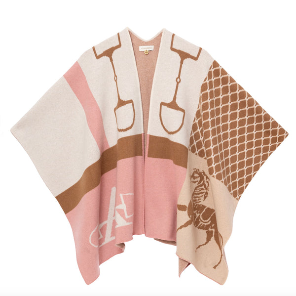 Equi Poncho Cashmere Pink & Off-white