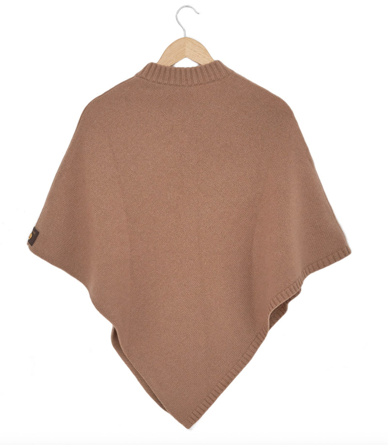 ADAMSBRO CASHMERE PONCHO CAMEL