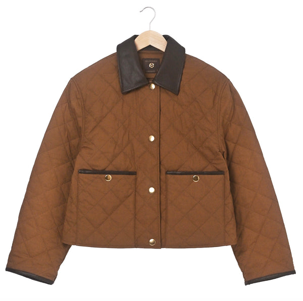 Exklusiv Quiltad Jacka Brun
