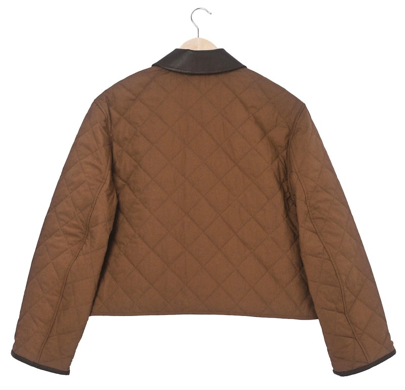 Exklusiv Quiltad Jacka Brun