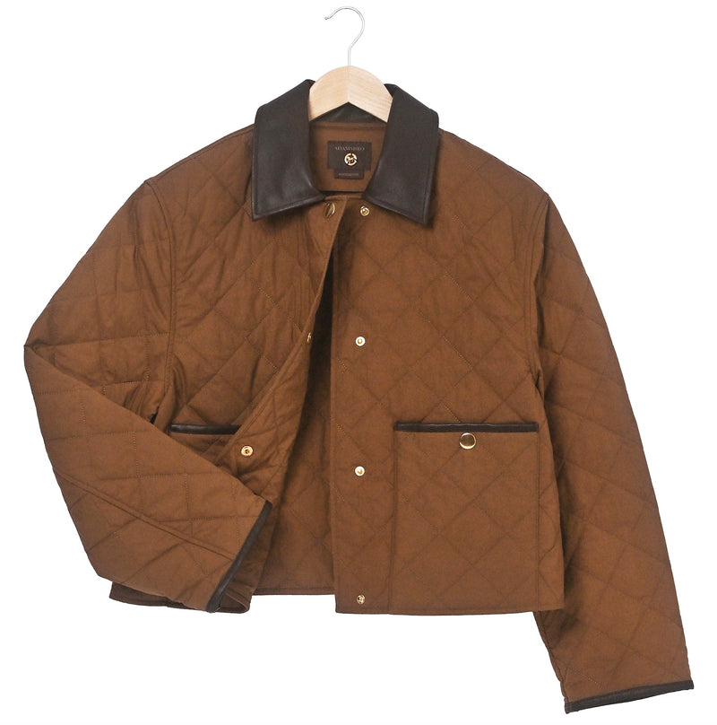 Exklusiv Quiltad Jacka Brun