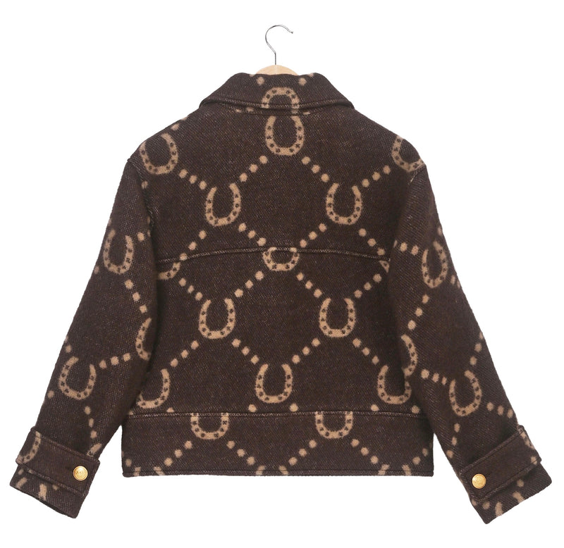 ADAMSBRO Horseshoe Blanket Jacket – Brun & Camel.