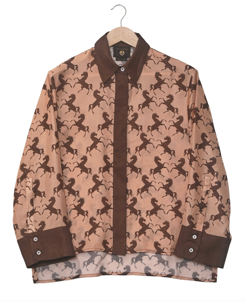 SATIN Skjorta Gallop