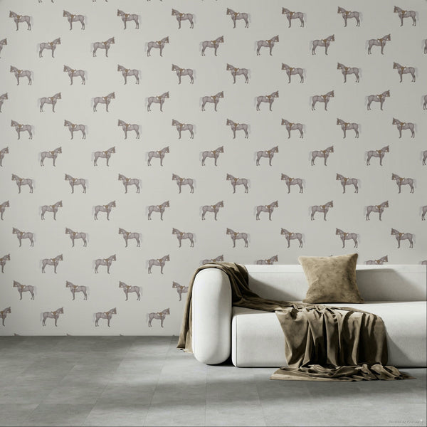 17-09-007-00 Tapet Petit Horse Offwhite