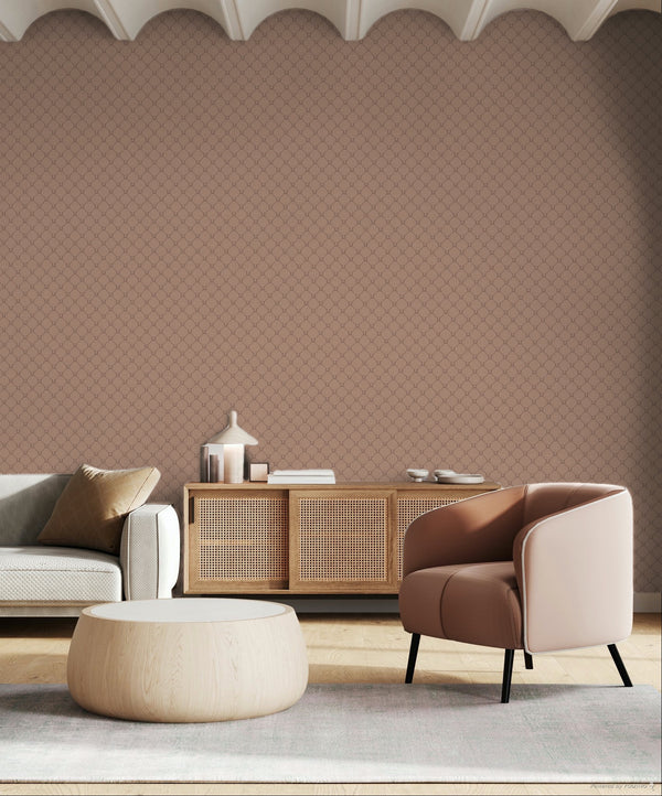 17-09-022-05 Tapet New Horseshoe Red Mocca
