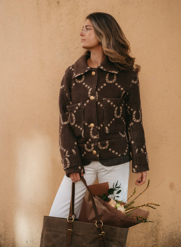 ADAMSBRO Horseshoe Blanket Jacket – Brun & Camel.