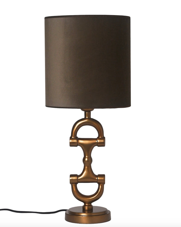 Lampa BIT Antique  Brass med brun skärm inkluderad.