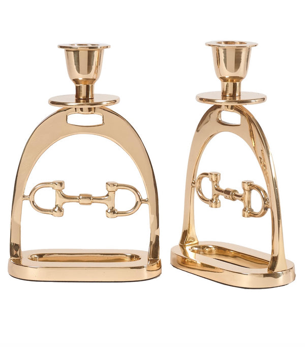Snaffle Bit Candle set GOLD