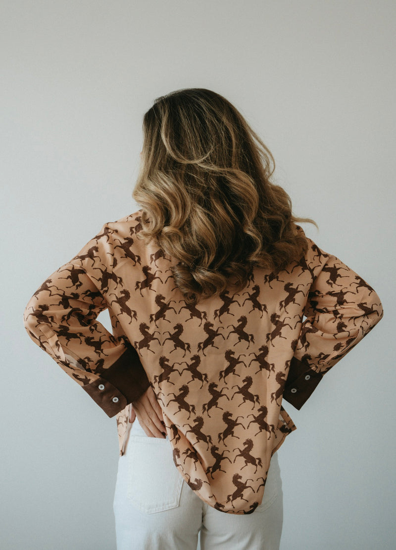 SATIN Skjorta Gallop