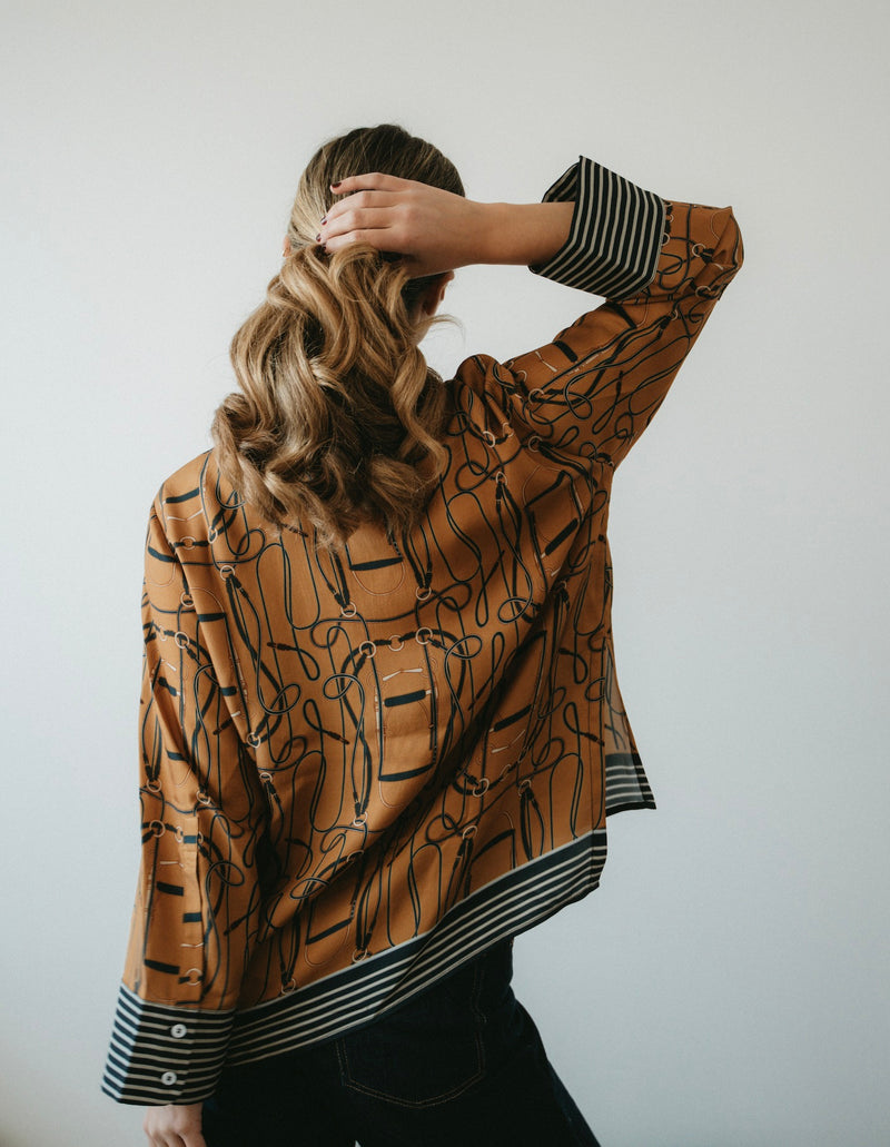 SATIN Skjorta Heritage Stripe