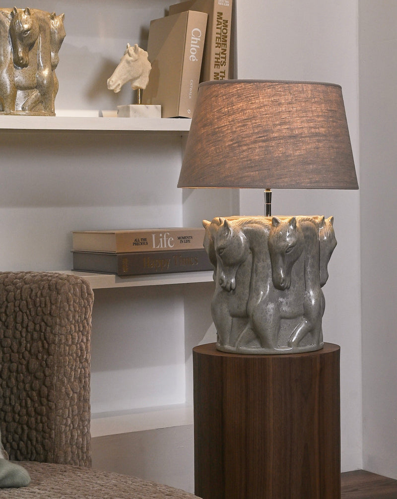 Lampa Dancing Horses Small Patina Grön