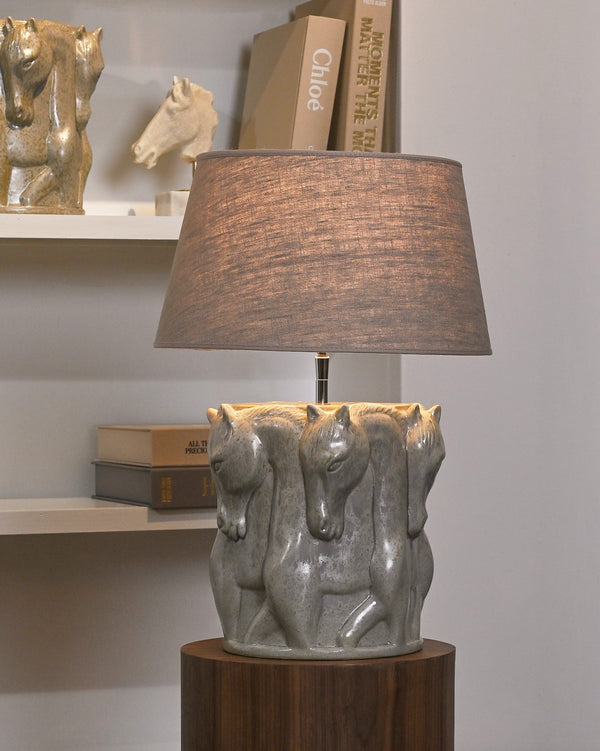 Lampa Dancing Horses Small Patina Grön