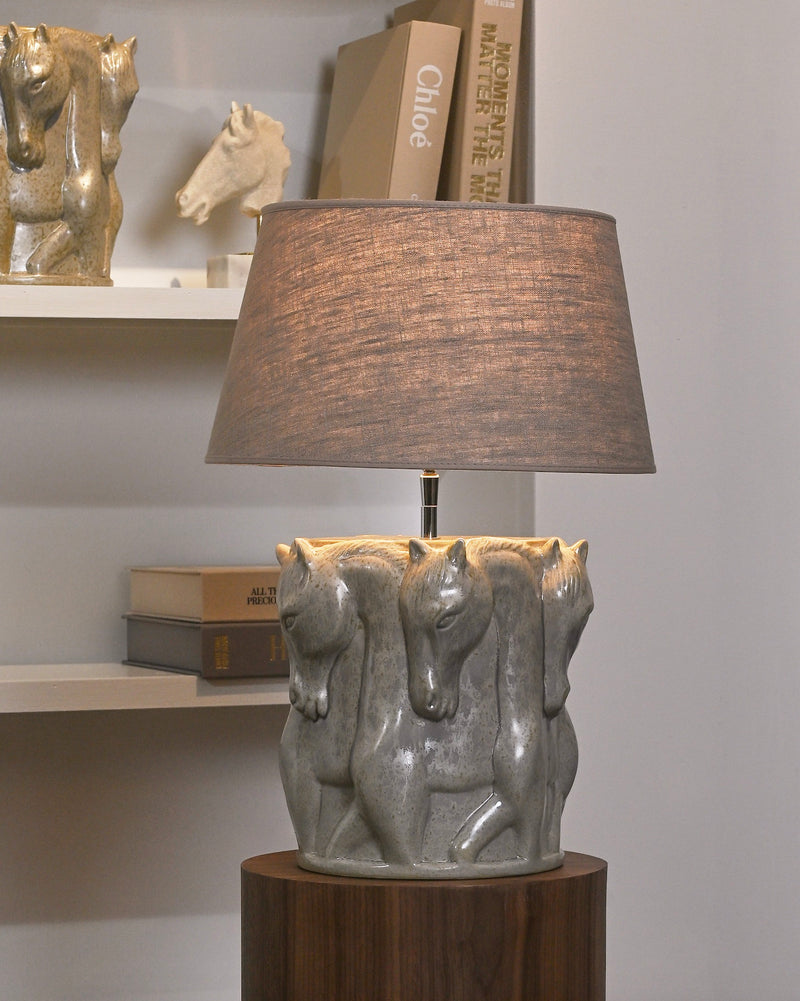 Lampa Dancing Horses Small Patina Grön