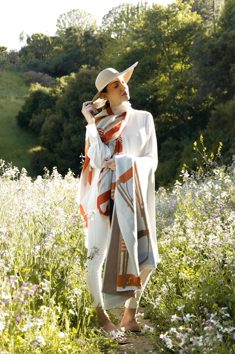 Lyxig Kashmir scarf Dam – "Saddle"