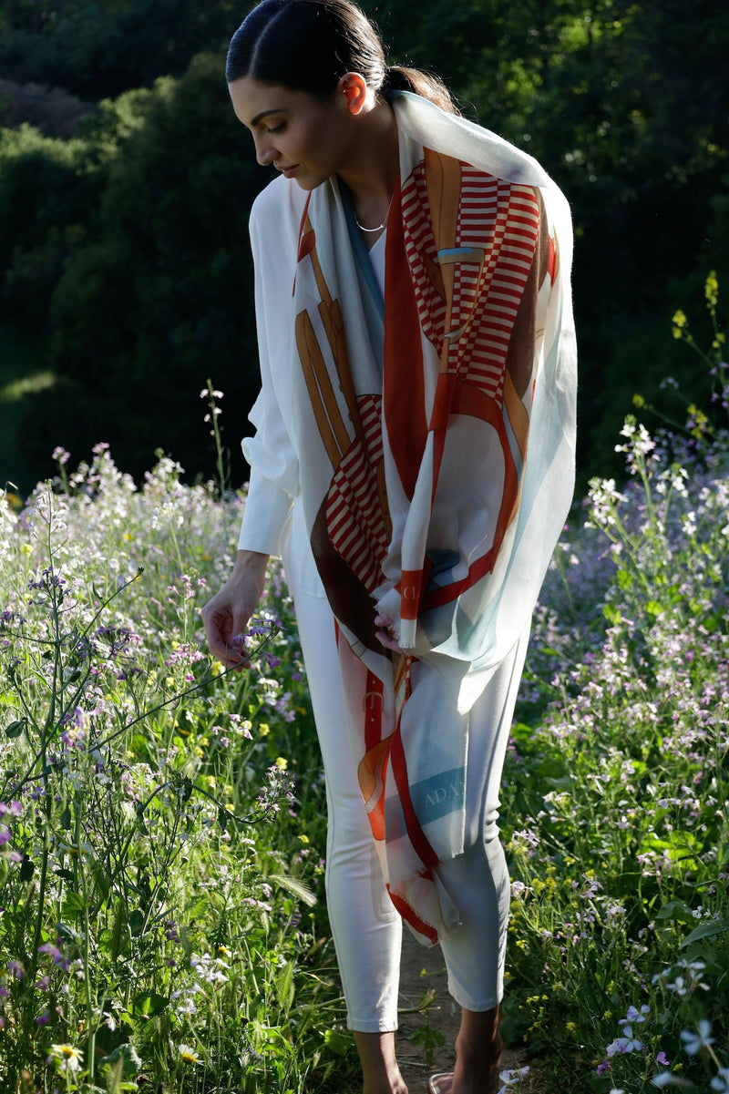 Lyxig Kashmir scarf Dam – "Saddle"