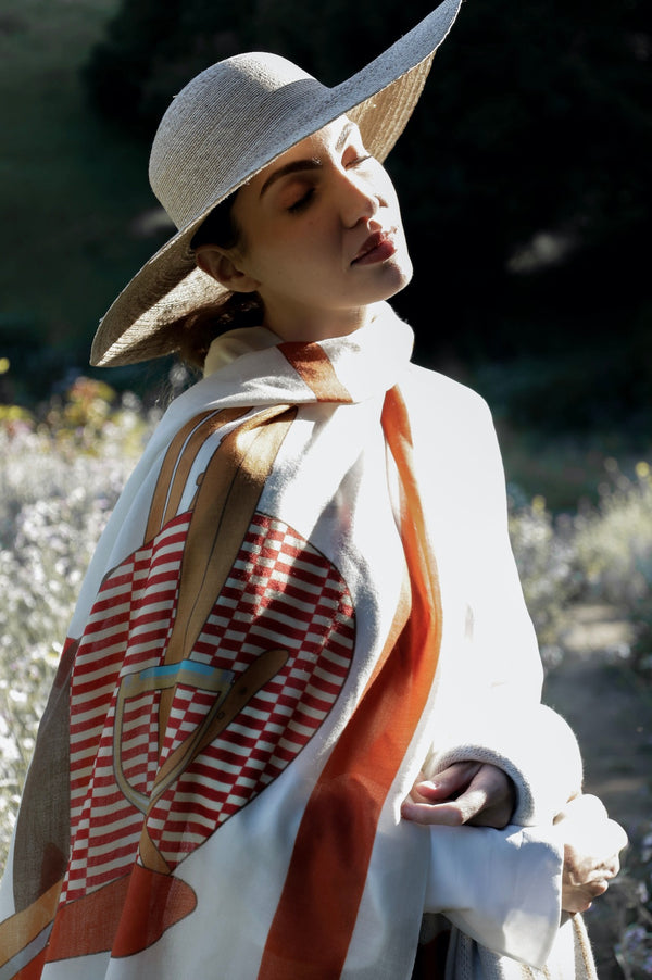 Lyxig Kashmir scarf Dam – "Saddle"