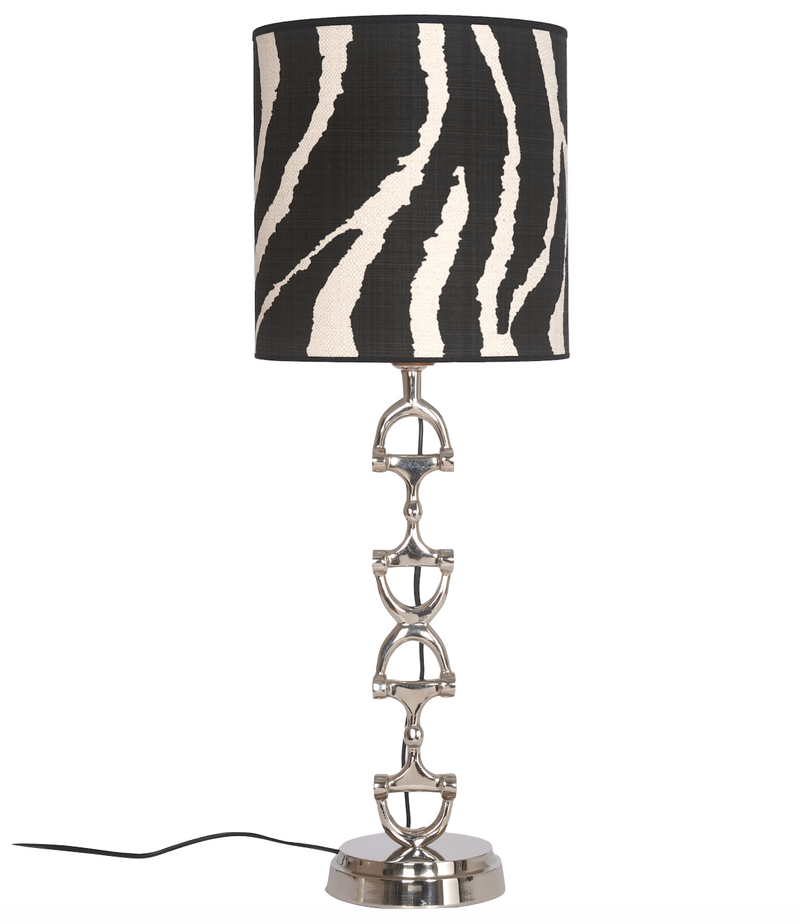 Snaffle Bit Lamp Silver  med Zebra Linne skärm