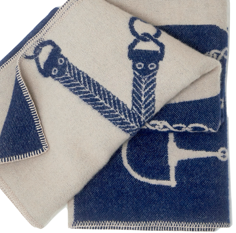 CLASSIC BIT PLÄD NAVY NZ WOOL