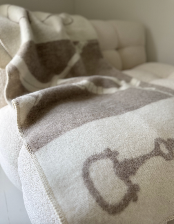 Pläd – CLASSIC BIT i Nyzeeländsk lammull melange beige