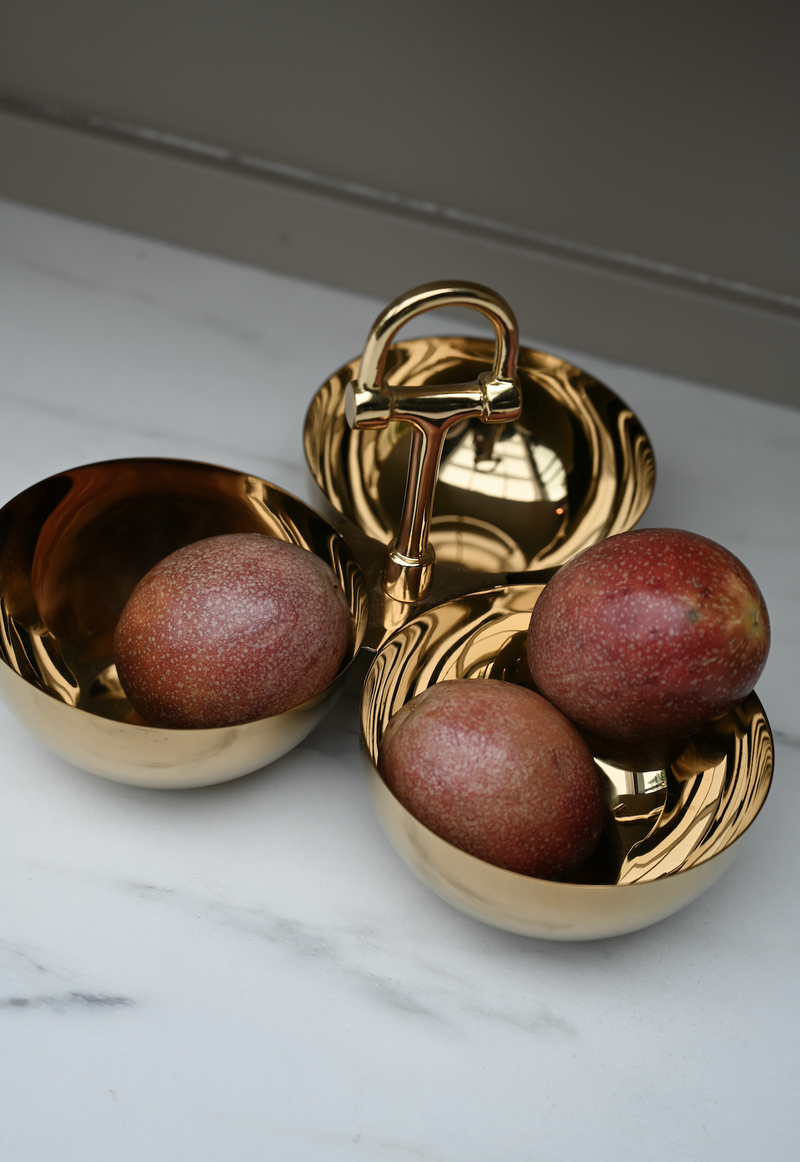 3 set Nut Bowl Guld