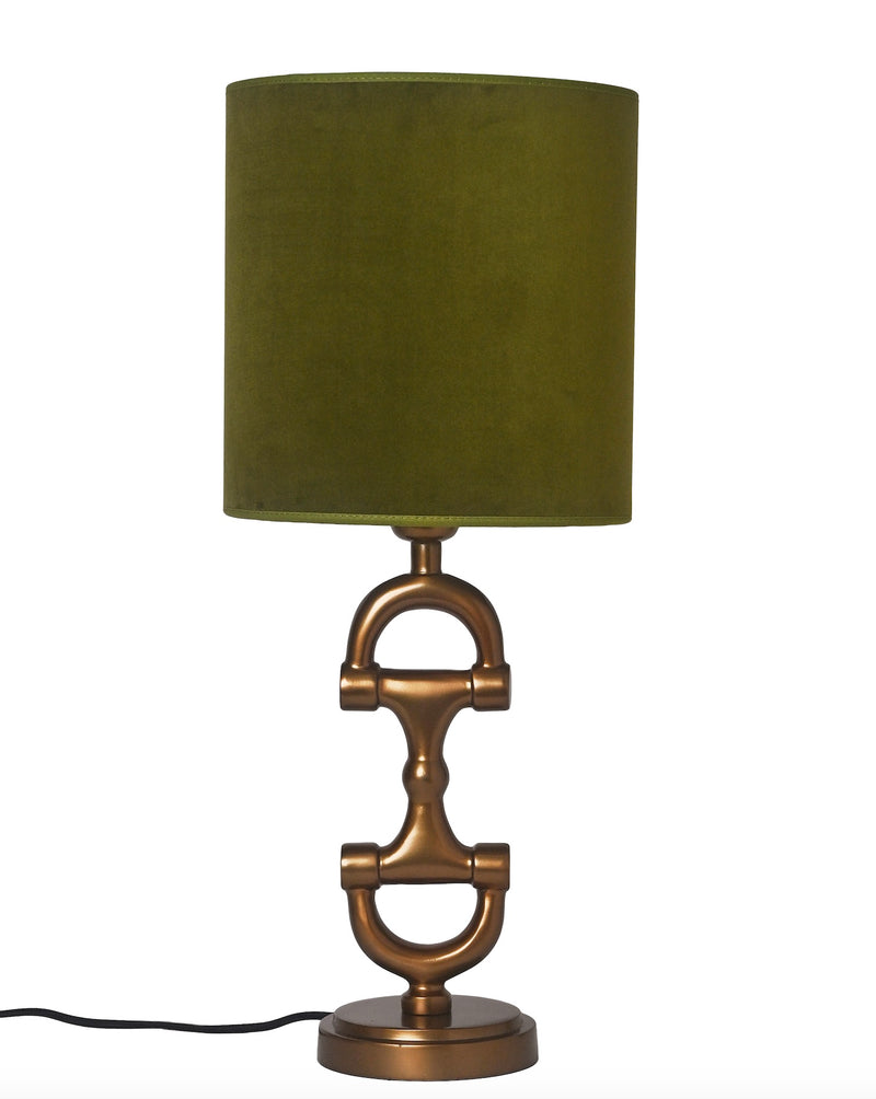 Lampa BIT Antique  Brass med grön skärm inkluderad.