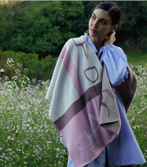 ADAMSBRO CASHMERE PONCHO Rosa