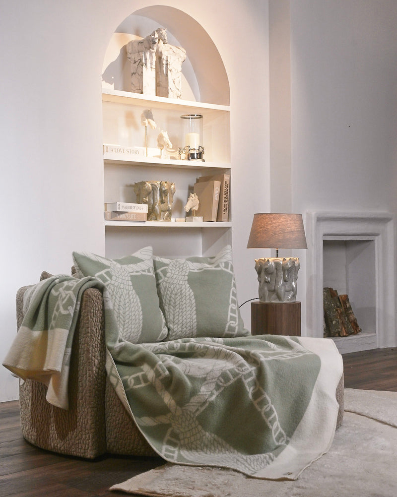 Lampa Dancing Horses Small Patina Grön