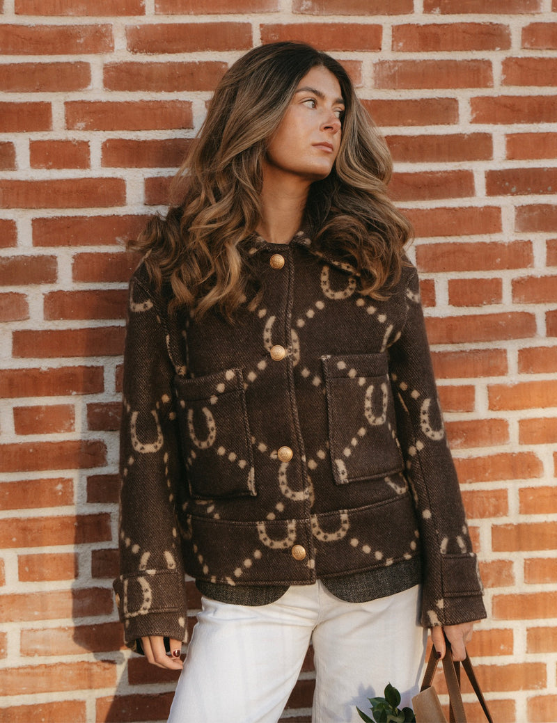 ADAMSBRO Horseshoe Blanket Jacket – Brun & Camel.