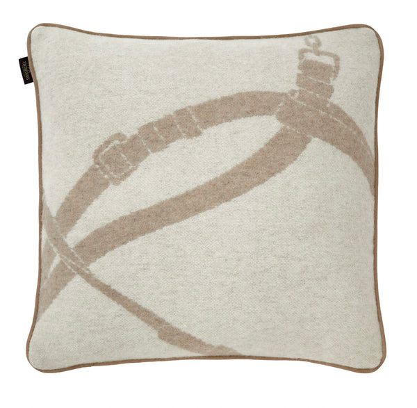 Ull Cashmere kudde Halter Off-white & Camel