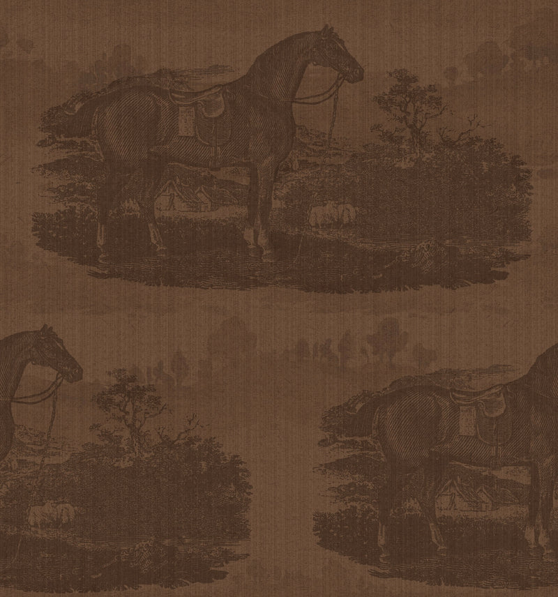 17-09-023-45  Tapet Horse Toile Brown