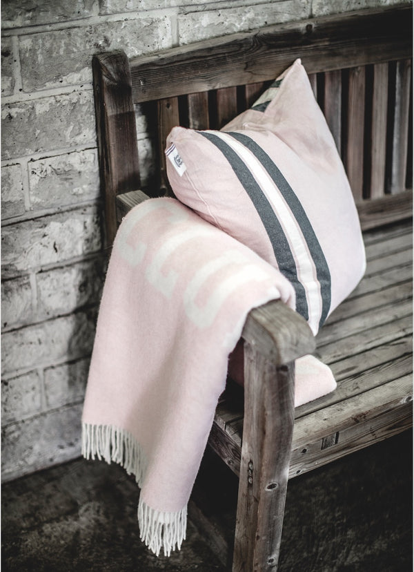 Ull Cashmere Pläd Rosa
