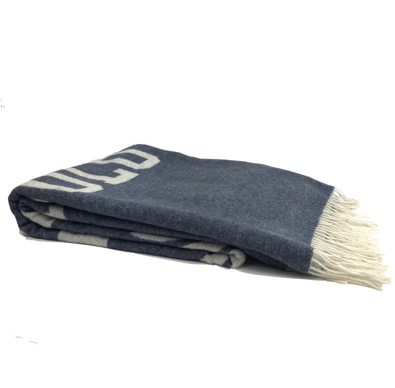 Ull Cashmere Pläd Navy