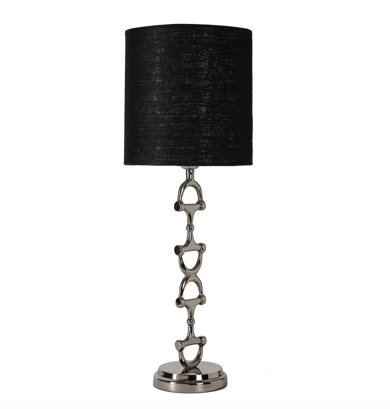 Snaffle Bit Lamp Silver med svart skärm