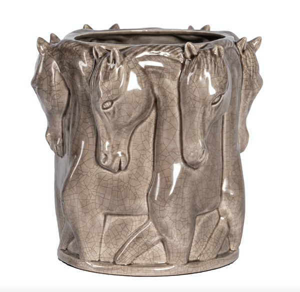 Keramik vas  Dancing Horses Mud Crack