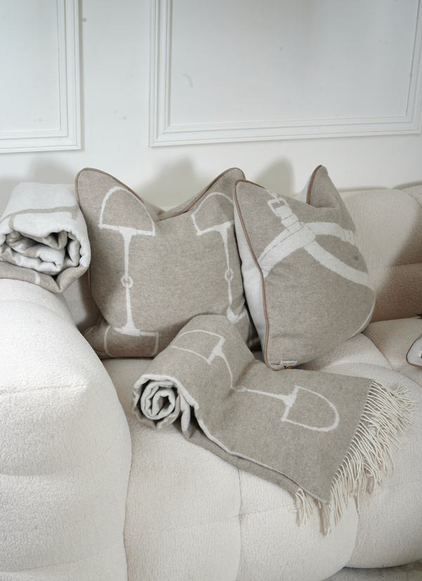 Ull Cashmere kudde Classic Camel